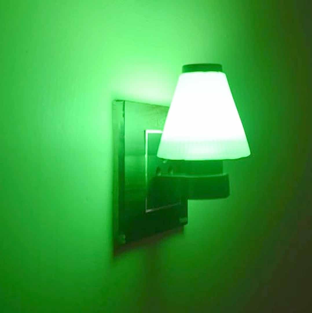 GURUSOAMI Small LED Lamp Type 2 Pin Night Lamp 0.5 Watt Plug & Play Bulb For Bedroom, Living Room, Zero Watt Light Direct Socket Use For Night (Green, 1)
