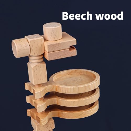 Soporte de aro de bordado en madera de haya con estantes 7