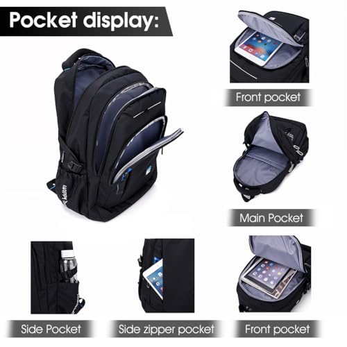 Image of Climberty School Bag for Boys Girls Durable Burden Relief School Trolley Bag with Detachable Wheel Stand and 6 Wheels Large Waterproof travel Trolley School Bags School Backpack Gift for Boys, Girls