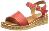 Cuña MUSTANG 1422-801, Sandalias con cua Mujer, Rojo, 39 EU