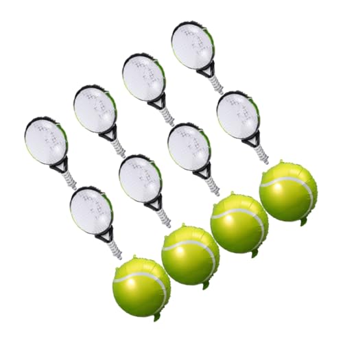 ifundom 12piezas Globos Gigantes De Raqueta De Tenis Unidades De Aluminio Para Decoración De Fiestas Deportivas Bodas y Cumpleaños Temática De Tenis