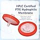 500Stk/Beutel PTFE Spritzenvorsatzfilter Hydrophile 0,45 μm Porengröße, 25 mm Membrandurchmesser, Labor-Spritzenvorsatzfilter, HPLC und GC Spritzenvorsatzfilter