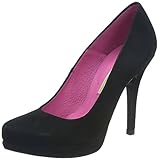  Buffalo London Damen 9669-177 BL KID SUEDE Pumps, Schwarz (Black 01), 41 EU