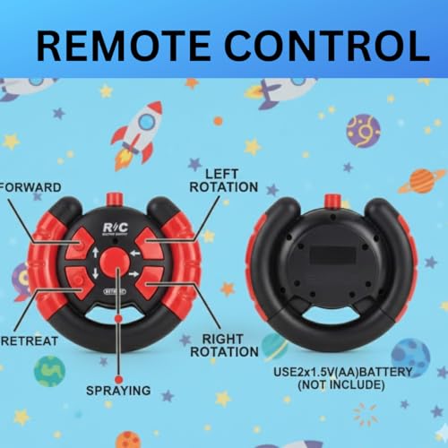Image of Rechargeable 360 Rotation RC Stunt Car for Kids - Dual-Sided High-Speed Remote Control Car with LED Lights, Mist Spray & Music | Flips, Spins & Drift Toy Vehicle for Boys(stun twith Smoke)