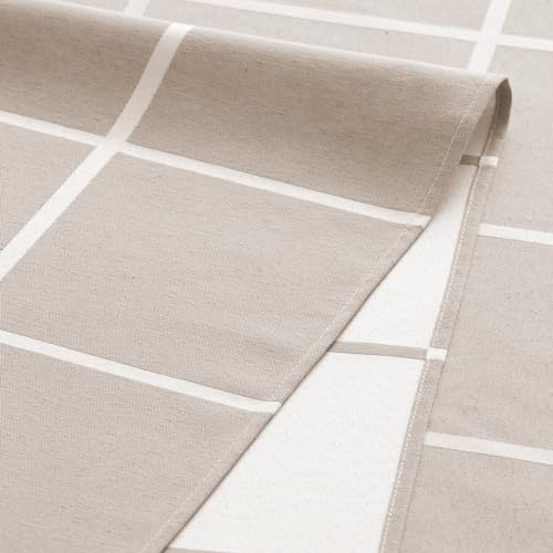 Nappe jacquard imperméable au toucher tissu lin pour table chic