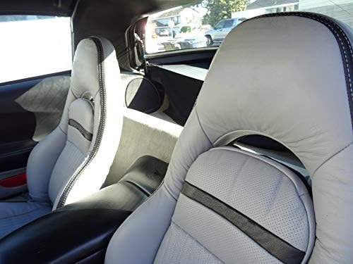 Interior Innovations Genuine Leather Seat Covers for Sport Seats Light Grey/Black