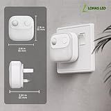 LOHAS-LED Motion Sensor Night Light, Night Light Plug in Wall, Warm White 3000K, 30/60/100lm Brightness Adjustable, Motion Sensor & Dusk to Dawn Plug in Night Light for Hallway, Stairs, Bedroom - Image 8