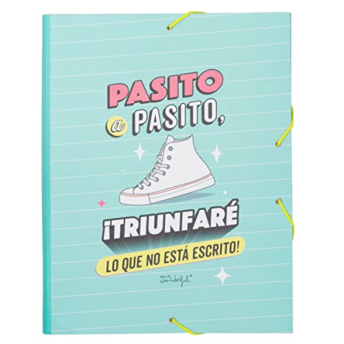 Carpetas Clasificadoras Carpeta separadora - Pasito a pasito, ¡triunfaré lo que no está escrito! - Mr. Wonderful