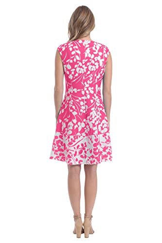 Image of London Times Womens Dresses Cap Sleeve Fit and Flare - Elegant Summer Cocktail Graduation Garden Party Wedding Guest Dress