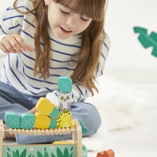 Gioco di Equilibrio Tropik - Giocattolo in Legno - 1 Ponte da Costruire e 15 Pezzi da Impilare - Abilità Fino-Motorie - Certificato FSC - Vernice ad Acqua - dai 2 Anni, J8271 - Lego - Immagine 5