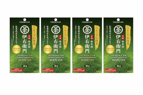 Image of IYEMON Ceremonial Japanese MatchaPowder | Ceremonial GradeMatcha IMatcha Green Tea |100% Pure and Authentic | Grown in Uji Kyoto | Imported from Japan | 30g-PACK OF 4