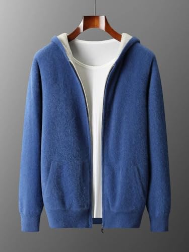 Suéter de lana merino cálido y reversible: abrigo con capucha para hombre 3