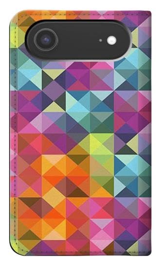 Etui cuir iPhone Air chic aux finitions losanges géométriques haut de gamme - 2