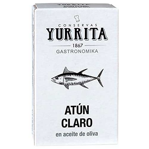 Yurrita Gourmet Gelbflossen-Thunfisch eingelegt in Olivenöl in der Dose, Gelbflossenthunfisch, Atun Claro, Thunfisch in Olive Oil, mit Salz, 111 g Cover