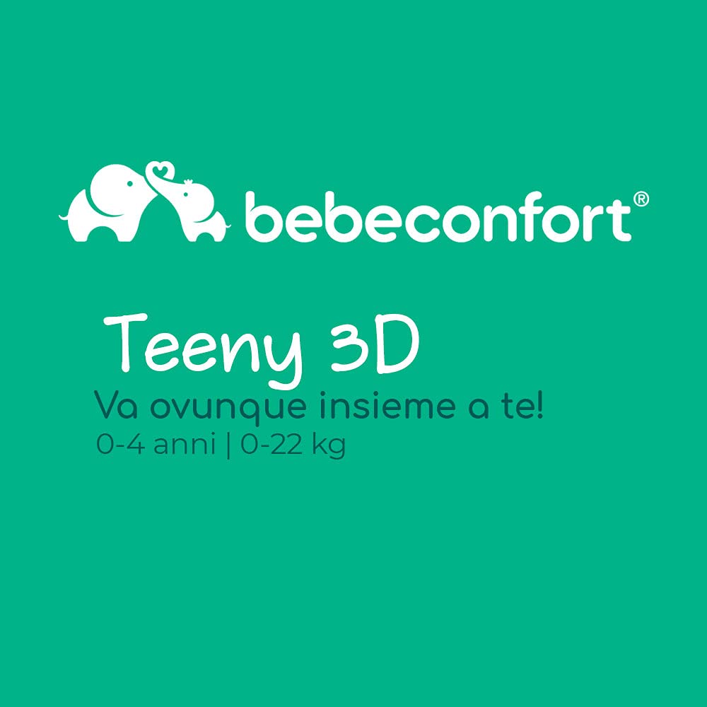Bebeconfort Teeny 3D Passeggino Ultraleggero e Compatto, 6 kg, Pieghevole e Reclinabile, Posizione Nanna per Neonati, Portata 22 kg, Tinted Grey