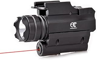 MCCC Tactical Red Laser Sight with 500 Lumens CREE LED Flashlight, Compact Rail
