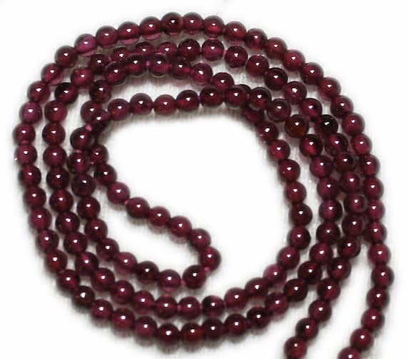 Garnet smooth rounds LKBEADS perles grenat pour bijoux du quotidien