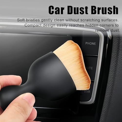 Portavasos de silicona para auto, paquete 4+2 pinceles miniatura 4