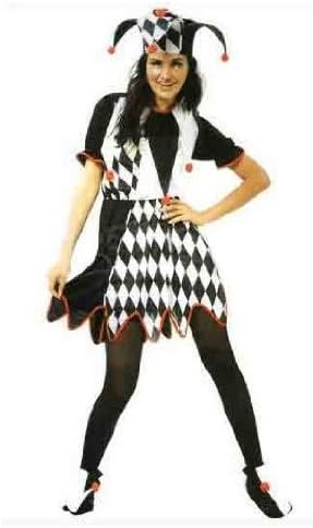 Amazon 道化師 ピエロ 衣装 コスプレ 女 ジョーカー スカート タイプ 白黒のコスチューム 赤鼻 付き コスプレ 仮装 通販