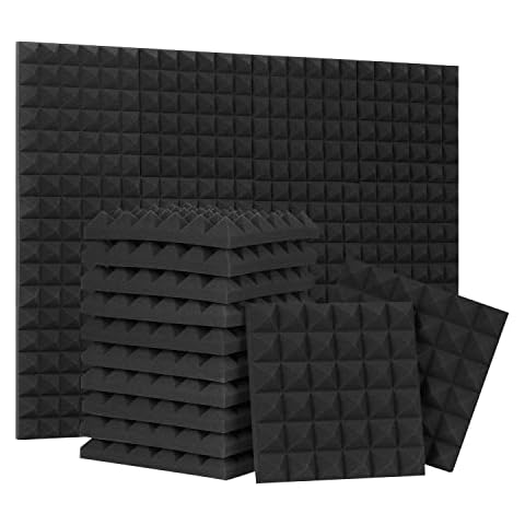 24 Pack Pyramid Designed Acoustic Foam Panels Cover