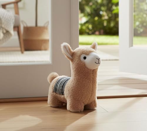 LB H&F Lama Türstopper Stoff Süßes Alpaka Design Schwerer Türhalter (ca. 1 5kg) Dekorative Türbremse Fensterstopper Weicher Stoff Sandfüllung Türpuffer