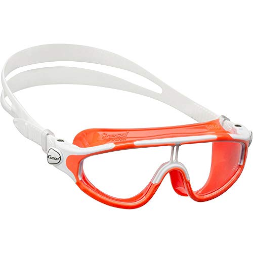 Cressi Baloo Kid Goggles - Gafas Unisex Niños de Natación, Piscina y Snorkel, Naranja/Naranja Blanco, 2/7 Años