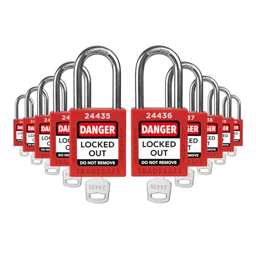 Buy TRADESAFE Lockout Tagout Locks Set 10 Red Loto Locks Lockout Locks