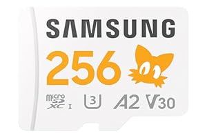 Samsung Sonic the Hedgehog(TM) microSD-Karte + SD-Adapter, Speicherkarte mit 256 GB, UHS-I U3, Full HD & 4K UHD, 180 MB/s Lesen, 130 MB/s Schreiben, Datenspeicher für Handheld-Konsolen, MB-MD256SA/LC1