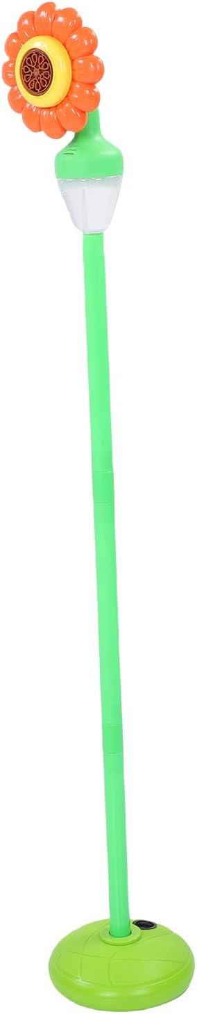 Keenso Bubble Machine, Sunflower Automatic Flower Blower Rechargeable Battery One Click Start for Kids Indoor Outdoor Party (Orange)