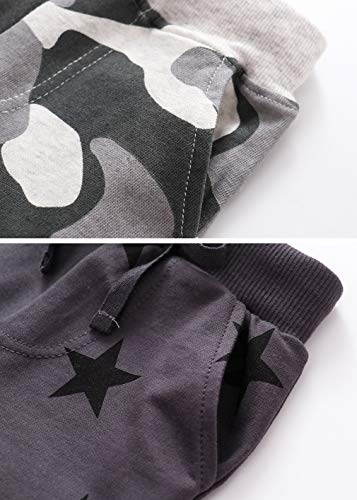 Image of Little Boys Jogger Pants Toddler Boys' Drawstring Elastic Waist Cotton Casual Sweatpants 1PC / 2 PCS Set