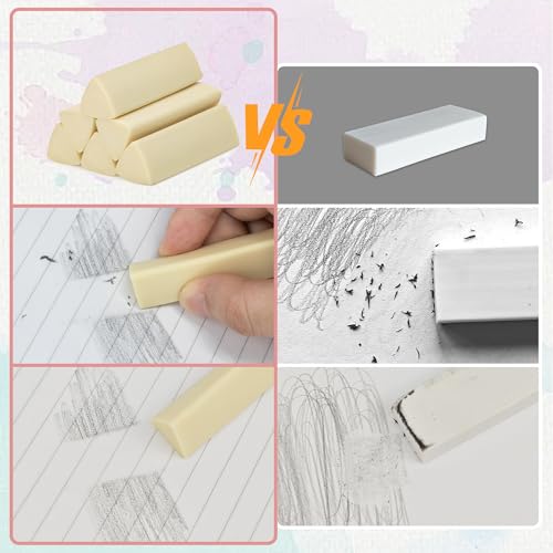 Image of ONTYZZ 6 Pcs Erasers Soft Art Eraser for Pencil Office Writing Drawing