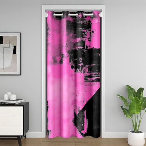 Rideau occultant moderne rose pour chambre enfant et salon 106x203cm - 2