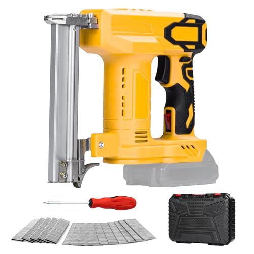 Akku Tacker Nagelpistole Kompatibel mit Dewalt 20V Akku, 100W Tackerpistole mit 1000 Gerade Nägel und 500 U-förmige Nägel, Elektro Tacker Elektrotacker (ohne Ak-ku & Ladegerät)