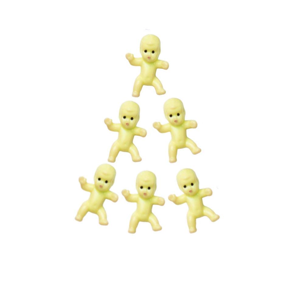 Tayarana 60 Pieces Mini Plastic Babies Tiny Babies Bulk for Ice Cube Babies Small King Cake Babies My Water Broke Baby Shower Games Party Favor