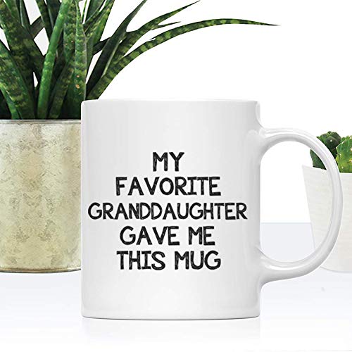 Funny Grandparent Coffee Mug - My Favorite Granddaughter Gave Me This Mug - Unique Birthday Grandparents Day New Year Christmas Gifts for Grandma Grandpa From Granddaughter - Novelty Tea Cup 11oz - Image 3