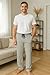 Hanes Solid Knit Sleep Pants With Drawstring and Pockets, Cotton Pajama Bottoms Comfortable Sleepwear, Grey, Large