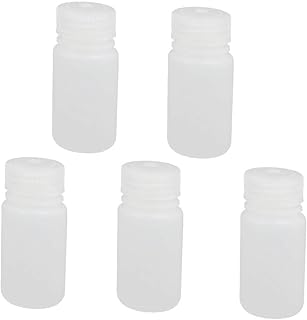 Lon0167 New 5pcs 35mm Featured Dia 80mm Height reliable efficacy 50ml HDPE Plastic Rectangle Small Mouth Bottle White(id:f85 b4 8f 191)
