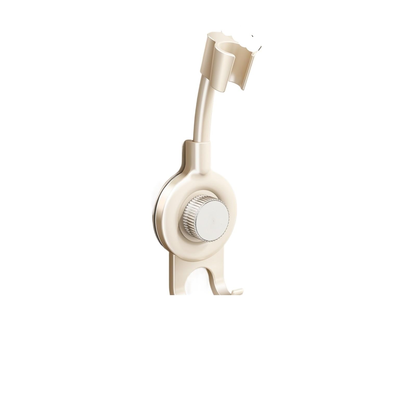 Gfjfsetsh White 1Pcs Adjustable Punch-Free Suction Cup Shower Holder(White)