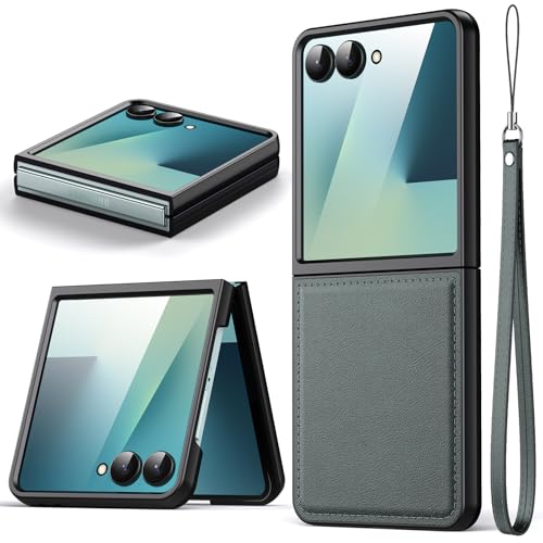 Coque Samsung Z Flip 7 en cuir PU premium et polycarbonate rigide
