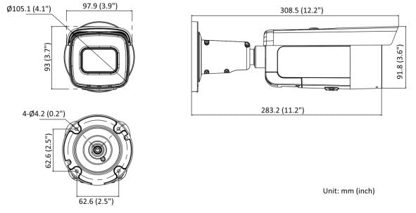 LTS LTCMIP9783W-SDZ 8MP (4K) IR WDR Outdoor PoE H.265+ Network Bullet Camera with 2.8-12mm Varifocal Motorized Lens