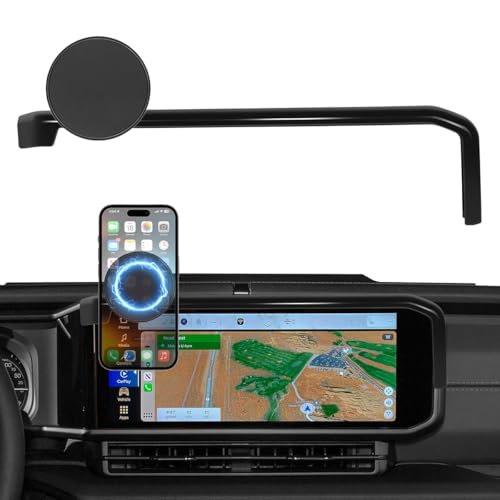 Car Phone Holder Fit for Jeep Wrangler 2024 2025/Gladiator JT 2024 2025 Auto Accessories Fit 12.3-Inch Touch Screen, Phone Mount Compatible with MagSafe Automobile Cradles Hands-Free 360° Rotation