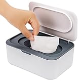 Baby Wipes Dispenser, Wipe Holder for Baby & Adult,Keeps Wet Tissue Fresh, Non-Slip Wipes Case,Easy Open & Close， Flushable Wipe Container with Sealing Design Lid