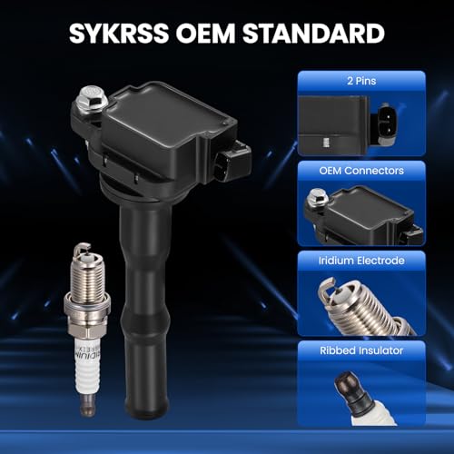 Image of 6-Pack UF204 Ignition Coils & 2756 Spark Plugs Kit Compatible with Toyota Avalon 1995, Camry 1994-1995 Compatible with Lexus ES300 1994-1995, V6 3.0L - Replaces 1788261 5C1192 5C1292 9091902214
