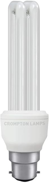 Crompton Lamps CFL Tubular 11W BC-B22d T4 Stick (50W Equivalent) 2700K Warm White Frosted 670lm BC Bayonet B22 Energy Saving Compact Fluorescent Opal Light Bulb