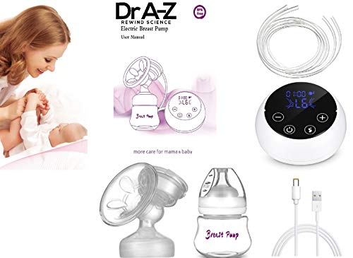Electric Breast Pump Single Breastmilk Pump Extractor Portable Massage Suction USB Touch Screen Breast Feeding Dispenser Backflow Protector Travel Smart Recharges 9 Levels LCD Display BPA Free TSA - Thumbnail 7