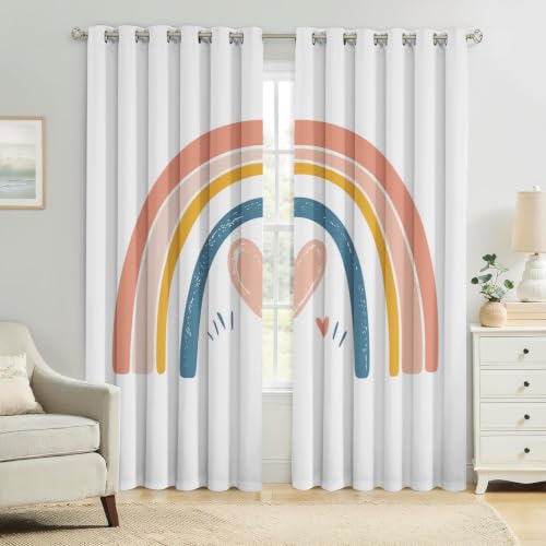 Rideaux occultants pour chambre d'enfant et salon au design dessin animé rose clair - 6