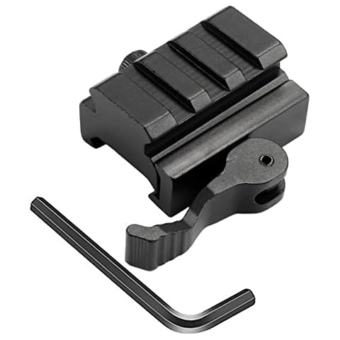 VICTORFIRE Picatinny Waver Riser Rail Mount 3 Slots Lever Lock Low Profile QD Scope Rail Adapter for Rifle Hunting Opitcs Cover