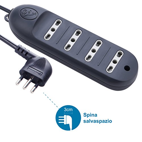 Electraline 62016 Multipresa 4 Posti Bivalenti