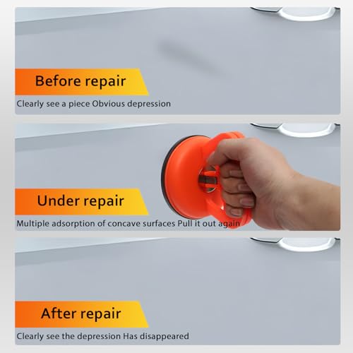 Car Dent Puller Paintless Dent Removal Kit Suction Cup Dent Remover Tool for Car, Black Auto Body Repair Tools Handheld Puller by Generic - Used condition - Image 3