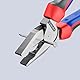 KNIPEX Kraft-Kombizange mit Comfort-Griffen schwarz atramentiert 225 mm, 02 02 225